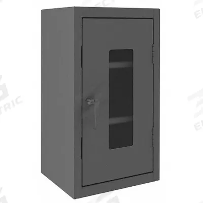 DURHAM MFG Storage Cabinet: 24 in x 20 in x 36 in, Frame, 2 Adj Shelves, Gray, Gray - Industrial Clearview Shelf Cabinets