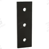 Straight Flat Plate: Straight Flat Plate, 15 Series, 1/4 in x 1 1/2 in x 4 1/2 in, 3 Holes, Black (MPN 4306-BLACK). Key specifications — Material: Aluminum; Brand: 80/20; Finish: Anodized.
