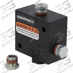 ENERPAC Check Valve: 10,000 psi, 10 gpm, 3/8"-18, NPT (MPN V42). Key specifications — Body Material: Steel; Outlet Connection Type: NPT; Brand: ENERPAC; Inlet Connection Size: 3/8"-18; Inlet Connection Type: NPT.
