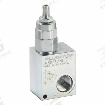 DELAVAN AG PUMPS Inline Relief Valve: 30 gpm, 3,046 psi Max Set, Cast Iron, Screw - Soft-Seat Pressure Control Valves