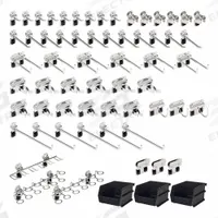 TRITON PRODUCTS Pegboard Kit: 60 Hooks, Locking Clip, Surface, Stainless Steel (MPN SSLH3-Kit). Key specifications — attr38463: Surface; attr38449: Brushed; attr38447: Stainless Steel; attr38464: Locking Clip; attr38446: TRITON PRODUCTS.
