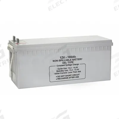 APPROVED VENDOR Sealed Lead Acid Battery: 12V DC, 180 Ah Capacity, 8.43 in Ht, 8.11 in Wd - Gel Sealed Lead Acid Batteries