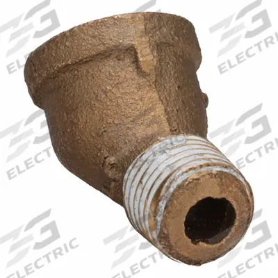 APPROVED VENDOR Metal Pipe Elbow: 45° Elbow, 1/4 in x 1/4 in, Class 125, None Brass, PTFE - Threaded Low-Pressure Pipe Fittings for Potable Water with Thread Sealant