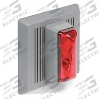 EDWARDS SIGNALING Horn Strobe: 120V AC, 5 1/2 in Overall Wd, 5 1/2 in Overall Lg, 5/8 in Overall Ht (MPN 869STRR-N5). Key specifications — Manufacturer Part Number: 869STRR-N5; Brand: EDWARDS SIGNALING; Connection Type: Wire Leads; Mounting Location: Wall Mount; Operating Voltage: 120V AC.