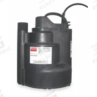 DAYTON Submersible Sump Pump: 1/2 hp, 115V AC, 36.7 gpm Flow Rate @ 10' of Head, 1 1/4 in MNPT, MNPT (MPN 3YU59). Key specifications — Rated Voltage: 115V AC; Brand: DAYTON; Switch: Integral Vertical Float.
