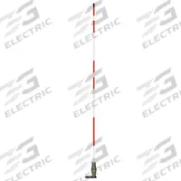 Hydrant Marker: Flat Bracket with Spring, Red, White (MPN 2673-00001). Key specifications — Brand: APPROVED VENDOR; Features: UV-Resistant; Post Color: White; Reflective Stripe Color: Red; Post Material: Fiberglass; Reflector Color: No Reflector; Mounting Type: Flat Bracket with Spring.