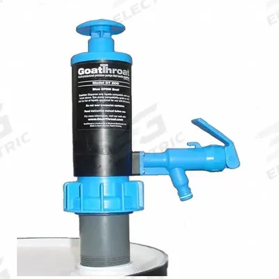 GOATTHROAT PUMPS Hand Pump: Piston Action, Pump with Spout, Polypropylene Housing - Down-Stroke Drum Pumps
