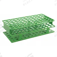 Tube Rack: 2 7/8 in Overall Wd, 10 in Overall Ht, 5 in Overall Lg, Polypropylene, Green, (72) Wells (MPN HS27552C). Key specifications — Material: Polypropylene; Mounting Location: Benchtop; Color: Green; Product Type: Test Tube Rack; Total Holding Capacity: (72) Wells; Brand: HEATHROW SCIENTIFIC.