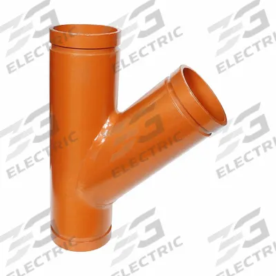 GRUVLOK 45° Lateral: Wye, 8 in x 8 in, EPDM Seal, Carbon Steel, Grooved x Grooved - Grooved Pipe Fittings