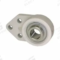 IPTCI BEARINGS 3 Bolt Flange Bearing: Radial Ball, 1 1/8 in Bore, PBT Plastic, Set Screws, Ball (MPN SUCTFB206-18 IP69K). Key specifications — Bore Type: Cylindrical; Brand: IPTCI BEARINGS; Housing Material: PBT Plastic; Lubricant Material: H-1 Grease; Mounting Bolt Size: 5/16 in; Split Housing: Not Split; System of Measurement: Inch.