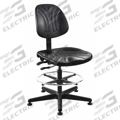 BEVCO Drafting Chair: Black, Plastic Material, Armless Arm, 19 1/4 in Seat Wd - Armless Drafting Chairs