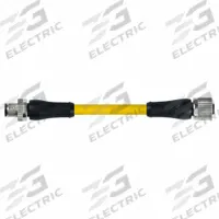Cordset: M12 Male Straight X M12 Female Straight, 4 Pins, Yellow, TPE, 10 m Cable Lg (MPN 7700-P4141-U0C1000). Key specifications — Cable Jacket Color: Yellow; End 1 Gender: Male; End 1 Mounting Orientation: Straight; End 2 Gender: Female; End 2 Mounting Orientation: Straight; End 2 Connection Type: M12; IP Rating: IP65; Brand: MURRELEKTRONIK.