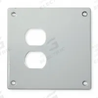 HUBBELL Wall Plate: Combo, 2 Gang, White, Std Size (MPN SWP813). Key specifications — Brand: HUBBELL; Material: Steel.