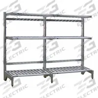 NEW AGE INDUSTRIAL Cantilever Rack: 72 in x 21 in x 72 in, 3 Shelves, 300 lb Shelf Capacity (MPN 99877). Key specifications — Material: Aluminum; Shelf Configuration: Standalone; Brand: NEW AGE INDUSTRIAL.