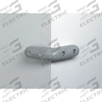 PAWLING Corner Guard: PVC, Screw-In, Gray, 8 in Leg Wd, 1 in Thick, 1 in Overall Ht - PVC Screw-In Corner Pads