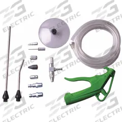SPEEDAIRE Air Gun Kit: Pistol-Grip Grip, Plastic, 1/4 in Female NPT, 12 Nozzle(s), Straight, Focused (MPN 52CF74). Key specifications — attr1328526: Plastic; attr1328500: Rubber Tip; attr1328508: SPEEDAIRE; attr1328515: Yes; attr1328533: No.