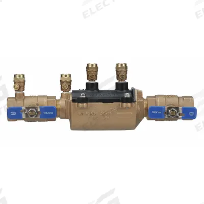 ZURN WILKINS Backflow Preventer: 350, 1 in Pipe Size, Flange x Flange, 12.25 in Overall Lg - Zurn Double Check Backflow Preventers