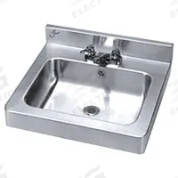 JUST MANUFACTURING Bathroom Sink: Lavatory Group, Silver, Stainless Steel, Dual Manual Handle (MPN A33338-T-J). Key specifications — Series: Lavatory Group; Includes: Faucet; Color: Silver; Brand: JUST MANUFACTURING; Sink Type: Bathroom; Material: Stainless Steel; Sink Material: Stainless Steel.