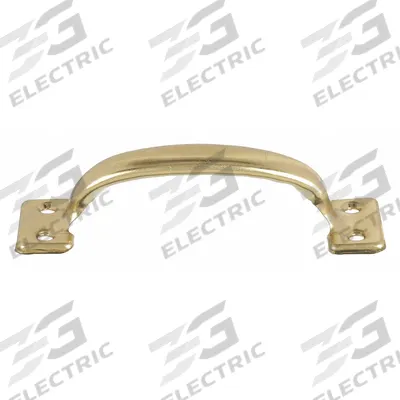 APPROVED VENDOR Pull Handle: Unthreaded Holes, Steel, Gold, #8 Screw Size, 0.75 in - Standard Pull Handles