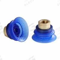 SCHMALZ Vacuum Pad Assembly: Bellows, 1.5 Folds, 3/8 in NPT, 55 mm Pad Dia, Elastodur ED, Blue, 85 A (MPN 10.01.42.00047). Key specifications — attr1019101: 10.01.42.00047; attr1019103: SCHMALZ; attr1019107: 85 A.