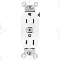BRYANT Receptacle: Duplex, 5-15, White, 125V AC, 15 A, 2 Pole / 3 Wire (MPN 5262BW)