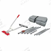 ROBERTS Carpet Stretcher Kit: 18 1/2 in Overall Wd, 40 in Overall Ht, 14 in Clamp Face Wd, Steel (MPN 10-237V). Key specifications — attr1004966: Carpet Stretcher Kit; attr1004967: ROBERTS; attr1008738: Aluminum; attr1008745: Adjustable; attr1008746: Steel; attr1015342: (6) 3 ft Extension Tubes.