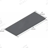 Shelf: 24 in Overall Lg, 8 in Overall Wd, 1 in Overall Ht, Phenolic, Black (MPN GRPS0824). Key specifications — Material: Phenolic; Brand: INSTOCK.