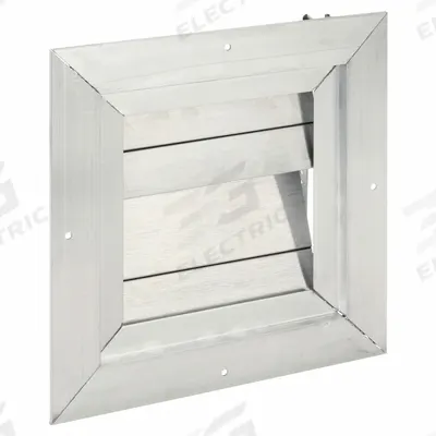 Dayton 10.75"H-W 4.5"L Aluminum Backdraft Dampr: For 8 in Fan, Single Panel, 10 3/4 in H - Wall-Mount Backdraft Dampers