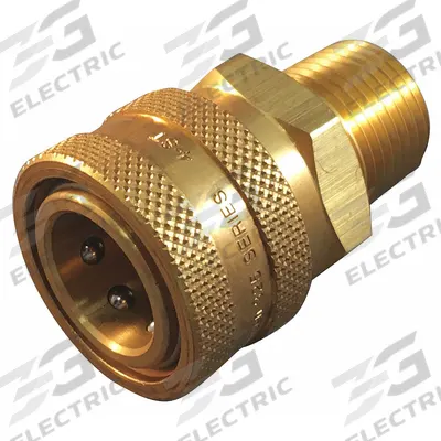 HANSEN Hydraulic Quick Connect Hose Coupling: 1 in, Brass, 416.4 lpm Max. Flow Rate - ST Series Hydraulic Quick-Connect Coupling Bodies