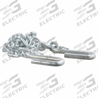 CURT Towing Chain: Open Hook Attachment, Std Duty, 30, 48 in Overall Lg - Safety Chains