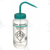 APPROVED VENDOR Wash Bottle: 500 mL, Ethyl Acetate, Green, Wide, Std Spout Spout, White (MPN 24J913). Key specifications — Closure Color: Green; Vented/Nonvented: Nonvented; Body Color: White; Brand: APPROVED VENDOR; Imprinting Group: Specific Chemicals.