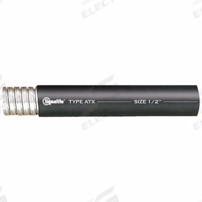 LIQUATITE Liquid Tight Conduit: 3 in Trade Size, Black, 25 ft Nominal Lg - Extreme Temperature Liquid-Tight Flexible Metal Conduit
