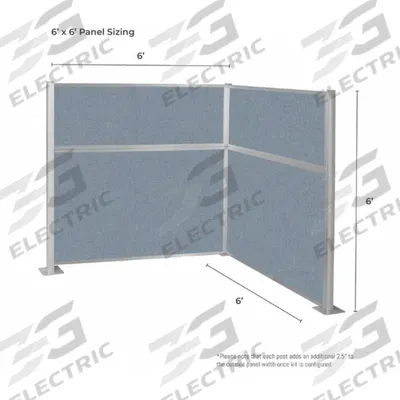 VERSARE Cubicle Wall: 72 in Overall Ht, 72 in Overall Wd, 4 Panels, Sand - Modular Cubicle Walls