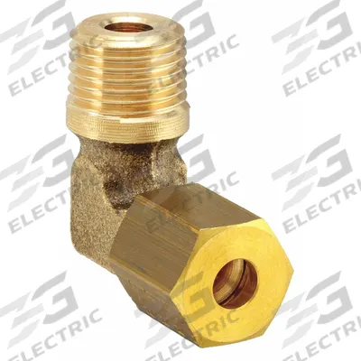 LEGRIS Compression Fitting Elbow: 4 mm OD x 1/8 in Pipe Fitting Size, Compression x MBSPT - Standard Sleeve Brass Compression Fittings