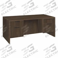 REGENCY Desk: Particle Board, Walnut, 2 Pedestals, 4 Drawers, 66 in Overall Wd, 29 in Overall Ht (MPN LDP6630NW). Key specifications — Desktop Material: Particle Board; Includes Modesty Panel: Yes; Pedestal Location: Double Pedestal; Kit Product Type: Double Pedestal Desk; Desktop Color: Walnut; Brand: REGENCY; Frame Color: Neo Walnut; Frame Material: Particle Board.