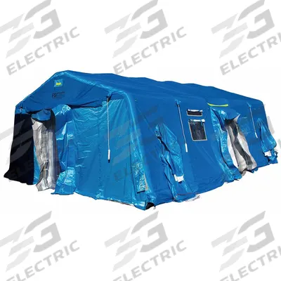 FSI Portable Medical Tent: 24 ft Overall Lg, 18 ft Overall Wd, 9 ft Overall Ht - Inflatable General Purpose Temporary Shelters