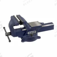 PALMGREN Industrial Duty Bench Pipe Vise: Covered, 6 in Jaw Face Wd, 6 1/2 in Max Jaw Opening, Steel (MPN 9629776). Key specifications — attr663938: PALMGREN; attr669110: Steel.