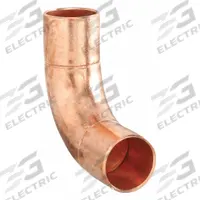 NIBCO Sweat Fitting Elbow: 2 in CTS x 2 in CTS, Cup x FTG, Wrot Copper (MPN 907-LT)