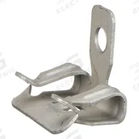 Hammer-On Beam Clamp: Steel, 5/16 in to 1/2 in, 200 lb Load Capacity (MPN 4H58). Key specifications — Beam Flange Thickness: 5/16 in to 1/2 in; Load Capacity: 200 lb; Material: Steel; Finish: Corrosion Resistant Coated; Color: Silver; Mounting Orientation: Side Mount; Mounting Style: Hammer On; For Use With: Bolting Straps.