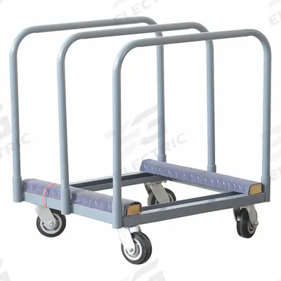 APPROVED VENDOR Panel Truck: 1,400 lb, Gray, 31 in L x 28 in W x 34 1/2 in H Deck - Single-Height Vertical Panel Trucks with Adjustable Rails