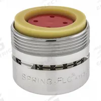 SPRING-FLO Outlet: 2.2 gpm Flow Rate, Aerated Flow Outlet, Brass, Chrome Finish, Dual, 6 PK (MPN 1502003). Key specifications — Material: Brass; Product Type: Outlet; Connection Size: 15/16"-27; Brand: SPRING-FLO.
