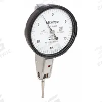 MITUTOYO Horizontal Dial Test Indicator: 0 in to 0.06 in, Horizontal, Inch, +/- 0.0005 in (MPN 513-402-10E). Key specifications — attr1184166: (2) Dovetails; attr1200917: Horizontal Dial Test Indicator; attr1184127: 513-402-10E; attr1184167: MITUTOYO; attr1184108: +/- 0.0005 in; attr1184144: Short Form Certificate of Inspection with NIST Traceability.