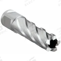 SLUGGER BY FEIN Annular Cutter: 1/2 in Cutter Dia, 2 in Max Cutting Dp, Bright, High Speed Steel (MPN 63134127115). Key specifications — attr253884: No; attr253885: Bright; attr253886: High Speed Steel; attr253887: Weldon Flat; attr253888: Fractional Inch; attr277149: SLUGGER BY FEIN.