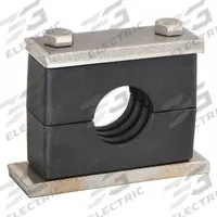 BEHRINGER PIPE SYSTEMS Vibration-Dampening Beta Clamp: Ribbed Bore, 304 Stainless Steel Clamp (MPN SHT41050-PP)