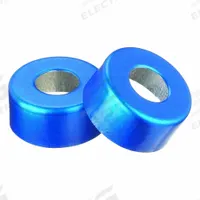 Lab Bottle Caps: 13 mm Dia, Blue, Aluminum, Unlined, 1,000 Closures Included, Colored (MPN 224177-05). Key specifications — Closure Type: Open Top Cap; Clarity: Colored; Septa Included: No; Vented: No; Brand: WHEATON; Closure Color: Blue; Closure Liner Material: Unlined.