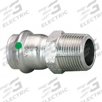 VIEGA PROPRESS Crimp Adapter Fitting: 3/4 in Pipe x 3/4 in Pipe Size, Straight, Press-fit x MNPT (MPN 80025). Key specifications — Brand: VIEGA PROPRESS.