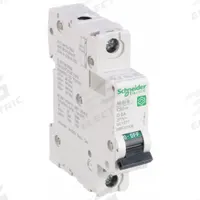 SCHNEIDER IEC Supplementary Protector: 6 A Amps, 60V DC, 14kA at 120/240V AC, Screw Clamp, C60SP, D (MPN M9F23106). Key specifications — Brand: SCHNEIDER; Terminal Connection: Screw Clamp; DC Voltage Rating: 60V DC; Max. AIR Rating: 14kA at 120/240V AC; Series: C60SP; AC Voltage Rating: 240/415V AC; Curve Type: D.