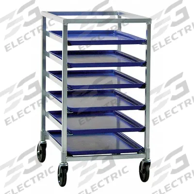 NEW AGE INDUSTRIAL Bun Pan Rack: 6 Slots, 5 in Betw Shelves, 500 lb Capac, 20 3/8 in Wd - Half-Size Sheet Pan Racks