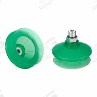 SCHMALZ Vacuum Pad Assembly: 1.5 Folds, G1/4 in, 69.6 mm Pad Dia, Elastodur ED, Green, 65 A, SPB1 (MPN 10.01.06.03502). Key specifications — attr1019194: 10.01.06.03502; attr1019196: SCHMALZ; attr1019197: 65 A.