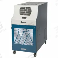 KWIKOOL Portable Air Conditioner: 2,500 sq ft – 2,000 sq ft, 60,000 BtuH, 230V AC, Cooling Only (MPN KIB6023-3). Key specifications — Compatible Location: Indoor; Voltage: 230V AC; Includes Air Filter: Air Filter Included; Brand: KWIKOOL.